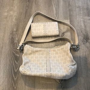 Michael Kors purse and wallet. Great neutral color